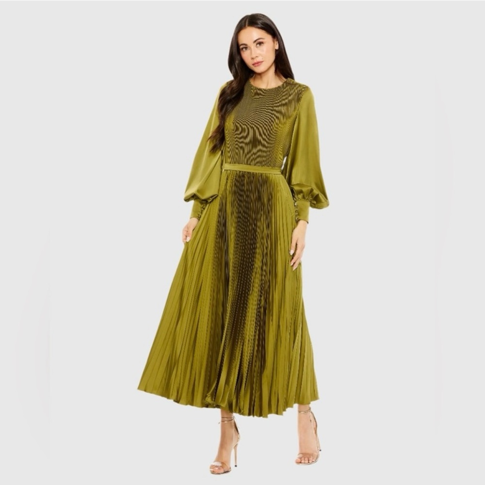 Mac Duggal Green Long Sleeve Gown for Wedding